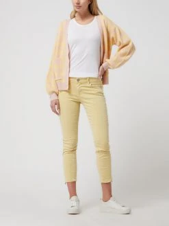 Cambio Shop 4 Buena Vista Slim Fit Jeans Mit Label-Applikation - Gelb